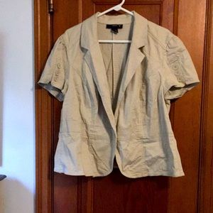 Lane Bryant khaki short sleeve jacket
